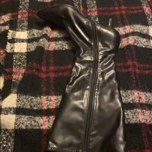 Black thigh high boots